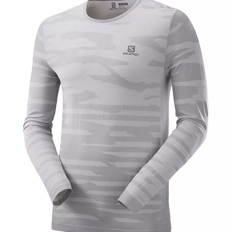 Men Salomon Clothing^Outlet – Camo Long-Sleeve T-Shirt – Men'S