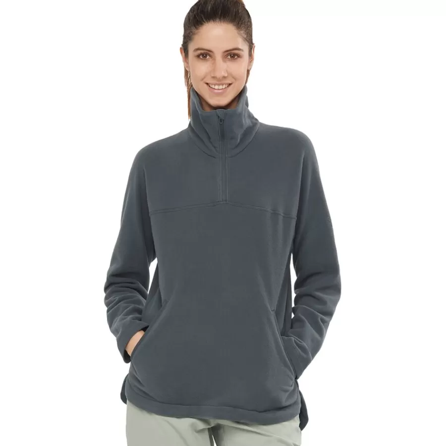 Women Salomon Clothing^Outlet – Essential Cosy Fleece Half-Zip Jacket – Women'S