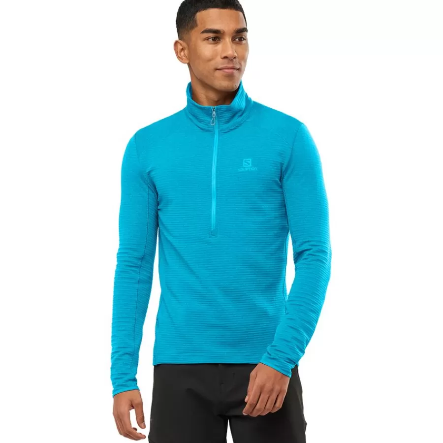 Men Salomon Clothing^Outlet – Outline Half-Zip Midlayer Shirt – Men'S