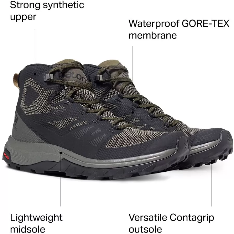 Men Salomon Footwear^Outlet – Outline Mid Gtx Hiking Boot – Men'S