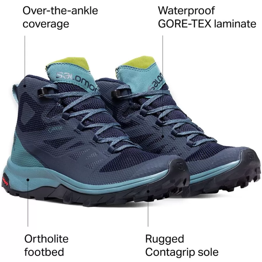 Women Salomon Footwear^Outlet – Outline Mid Gtx Hiking Boot – Women'S