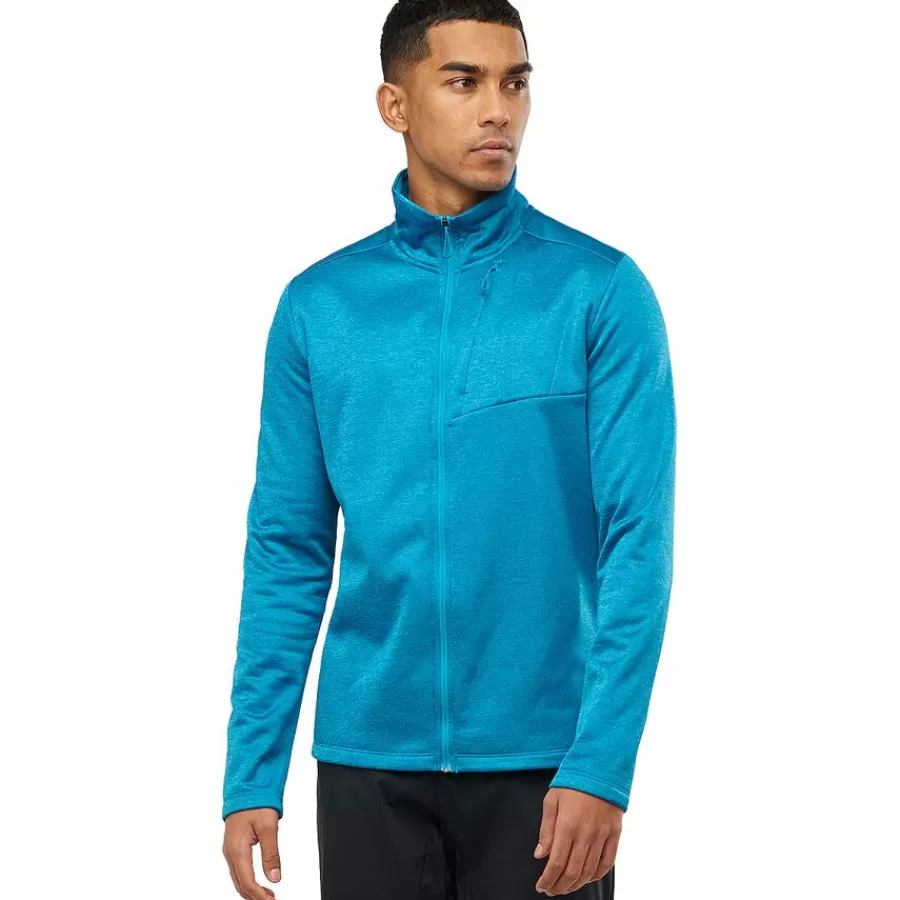 Men Salomon Clothing^Outlet – Transition Full-Zip Mid Fleece Jacket – Men'S